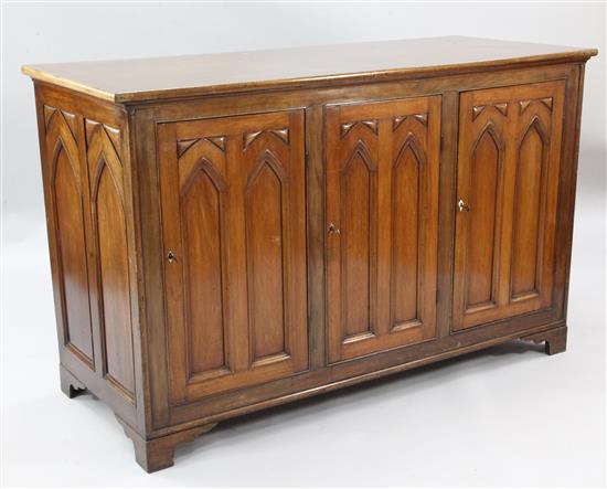 A late 19th century teak collectors cabinet, W.4ft 7in. D.1ft 10in. H.2ft 10in.